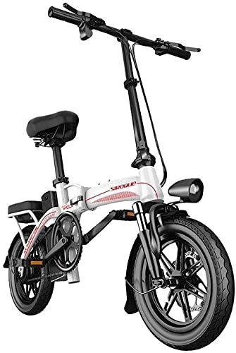 Electric Bike : Ebikes, Adult Folding Electric Bike With 400W Motor, Removable 48V 30AH Waterproof Large Capacity Lithium Battery, Commuter Electric Bike / Travel Electric Bike ZDWN