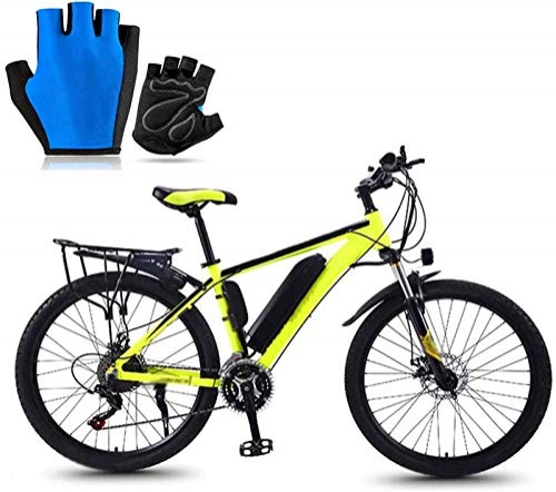 Electric Bike : Ebikes, Electric Bikes for Adult Magnesium Alloy Ebikes Bicycles All Terrain 26" 36v 350w 13ah Removable Lithium-ion Battery Dual Disc Brake 27 Gear Lever Mountain Ebike Suitable for Men women ZDWN
