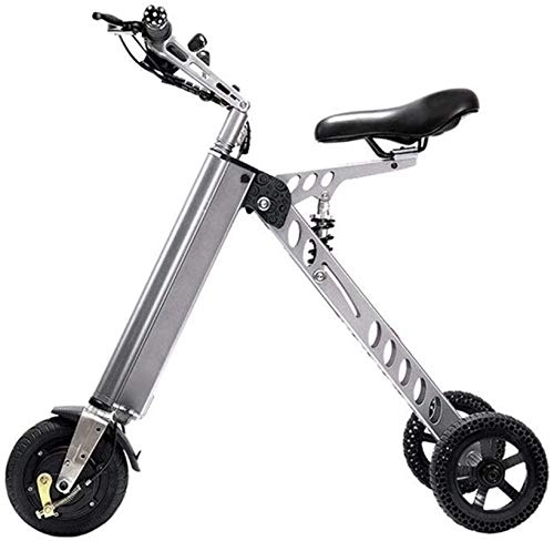 Electric Bike : Ebikes, Fast Electric Bikes for Adults Portable Small Electric Adult Bike Folding Electric Bike Scooter Small Mini Electric Tricycle Female Battery Bike Weight 14KG with 3 Gears Speed Limit 6-12-20KM /