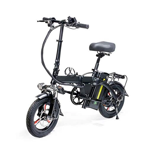 Electric Bike : Electric Bicycle, 14-Inch Foldable Electric Bicycle with 48V 25Ah Lithium Battery 400W Motor Suitable for Youth And Adult Fitness City Commuting