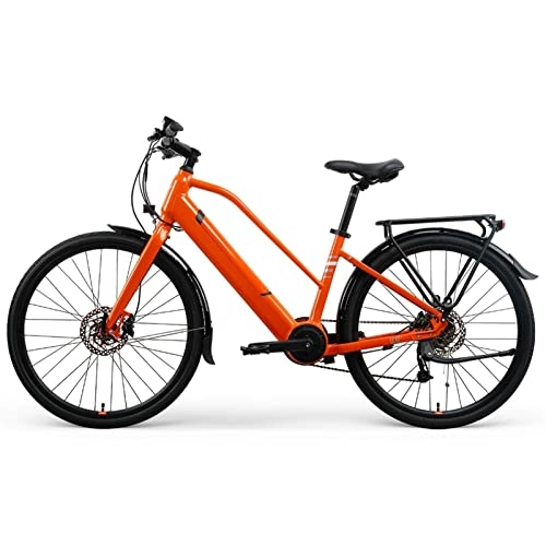 Electric Bike : Electric bike 180W E Bikes for Adults Electric 15.5 Mph 26-inch Electric Power-assisted Bicycle 10.5AH 36v Lithium Battery 9 Speed Gears Electric Bike for Men Women Travel ( Color : 15inch Orange )