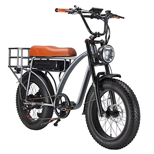 Electric Bike : Electric bike 20" Electric Bicycle for Men and Women 24.8 Electric Bike with High Speed Brushless 1000 W Gear Motor with Removable 48V18AH Lithium Battery 7 Speed Gear Speed E-bike