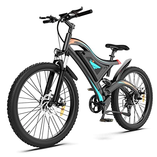 Electric Bike : Electric bike 26" Fat Tire Adult Electric Bicycles 48V 15Ah Removable Lithium Battery Beach Mountain 28MPH E-Bike for Adults with Suspension Fork Aluminium Frame 500W Motor E Bike
