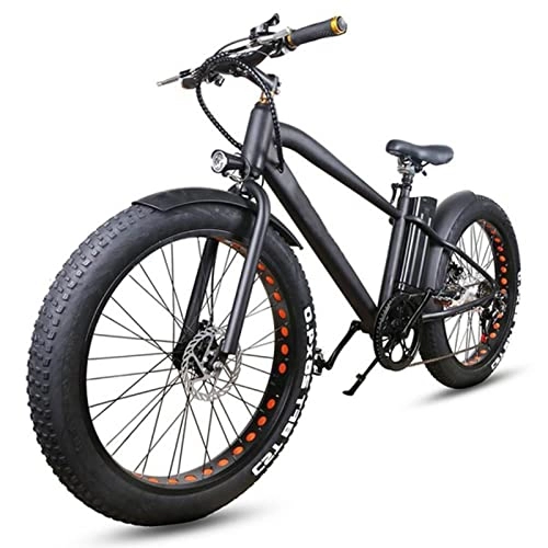 Electric Bike : Electric Bike, 26" Fat Tire Ebike 1000W Adult Electric Bicycles, 48v17ah Lithium Battery 6 Speed Gears Beach Booster Electric Bike for Men Women's Max Load 250 lbs