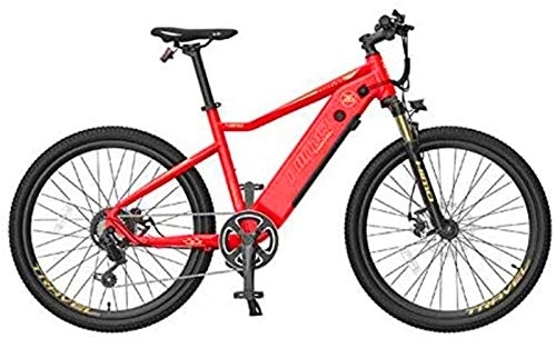 Electric Bike : Electric Bike, 26 Inch Electric Mountain Bike for Adult with 48V 10Ah Lithium Ion Battery / 250W DC Motor, 7S Variable Speed System, Lightweight Aluminum Alloy Frame (Color : Red)