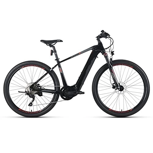 Electric Bike : Electric Bike Adult, 27.5" Ebike 240W 15.5 MPH Electric Mountain Bike with 36V12.8ah Removable Battery, LCD Display 10 Speed Gear Bike for Men Women (Color : Black red)