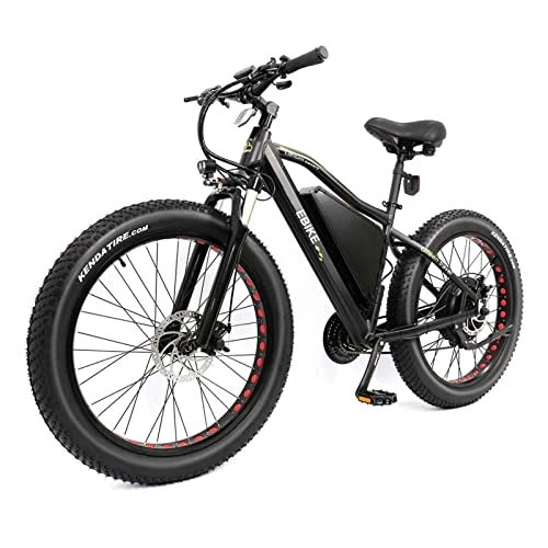 Electric Bike : Electric Bike Adults 2000W 60v 26'' Fat 35 Mph Electric Commuter Bicycle Electric Mountain Bike Professional 21 Speed Gears With Removable 18ah Battery Ebike (Color : Black)