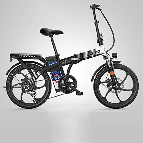 Electric Bike : Electric Bike Ebikes 240W Powerful Bicycle High Carbon Steel Frame and Double Shock Absorber 20 Inch Wheel 7-Speed Transmission Hydraulic Pressure Brake