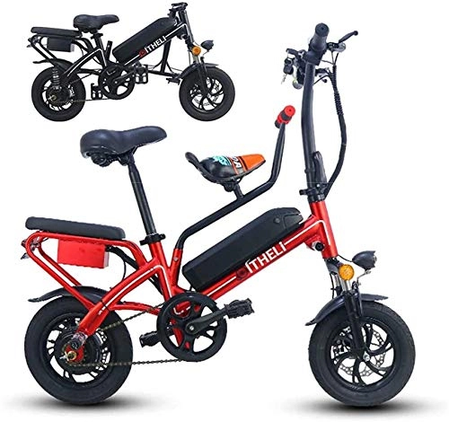 Electric Bike : Electric Bike, Electric Bicycle E-Bikes Folding Lightweight 350W 48V Can Switch Three Sport Modes During Riding, Bike for Adults Max Speed Is 25KM / H for Teens Men Women Lithium Battery Beach Crui