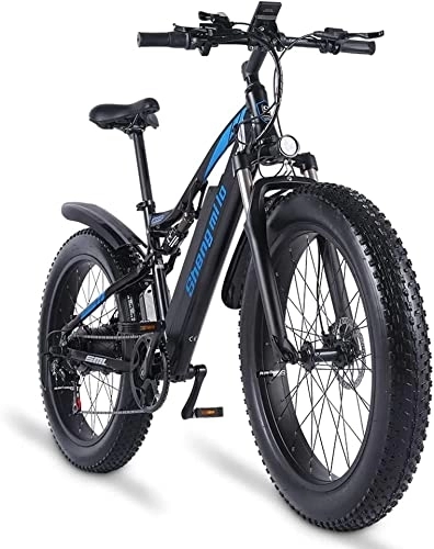 Electric Bike : Electric Bike, Electric Bike for Adults 26 * 4.0 inch Fat Tire E-Bikes with 48V*17Ah Lithium Battery，Professional 7 Speed Gears Bicycle