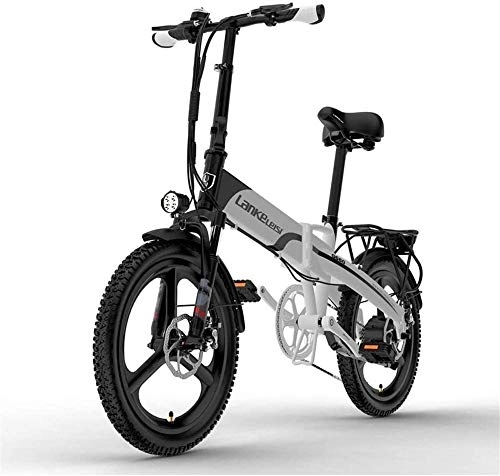 Electric Bike : Electric Bike Electric Mountain Bike 20 Inch Electric Mountain Bike 400W Motor 48V 10.4Ah Removable battery With LCD Display & Rear Carrier 5 Level Pedal Assist Long Endurance for the jungle trails, t