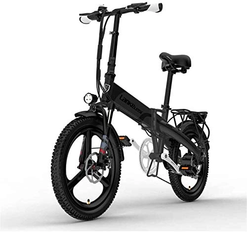 Electric Bike : Electric Bike Electric Mountain Bike 20 Inch Electric Mountain Bike 400W Motor with LCD Display & Rear Carrier 5 Level Pedal Assist Long Endurance Maximum Speed 32km / h for the jungle trails, the snow,