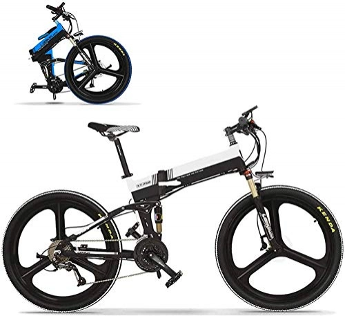 Electric Bike : Electric Bike Electric Mountain Bike 26" Electric Bikes for Adult, Folding Mountain Bike Electric Bicycle 350W Brushless Motor 48V Portable for Outdoor Lithium Battery Beach Cruiser for Adults Mountai