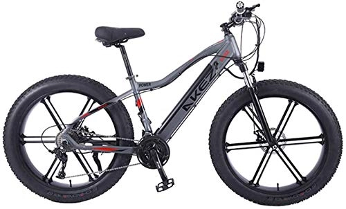 Electric Bike : Electric Bike Electric Mountain Bike 26" Electric Mountain Bike 350W Brushless Motor Snow Bicycle 27 Speed Dual Disc Brakes Beach Cruiser Bicycle, Lightweight Aluminum Alloy Frame for the jungle trail