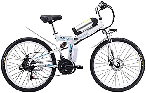 Electric Bike : Electric Bike Electric Mountain Bike 26'' Folding Electric Mountain Bike with Removable 48V 8AH Lithium-Ion Battery 350W Motor Electric Bike E-Bike 21 Speed Gear And Three Working Modes Lithium Batter