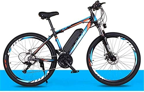 Electric Bike : Electric Bike Electric Mountain Bike 26-Inch Hybrid Bicycle / (36V8Ah) 27 Speed 5 Speed Power System Mechanical Disc Brakes Lock Front Fork Shock Absorption, Up to 35KM / H Lithium Battery Beac Mounta