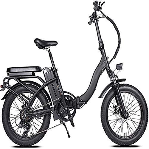 Electric Bike : Electric Bike Electric Mountain Bike 750w 20"4.0 Foldingelectric Bike 48v 13ah Removable Lithium Battery 7 Speed Brushless Motor Adult Bicycle 4.0 All-terrain Fat Tire 4-6 Hours Battery Life fo