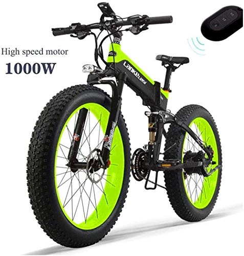 Electric Bike : Electric Bike Electric Mountain Bike All-round Electric Bike 48V 14.5AH 1000W Engine 26 '' 4.0 Wholesale Tire Bicycle 27-speed Snow Mountain E-bike Adult Female / male With Anti-theft Device for the jun
