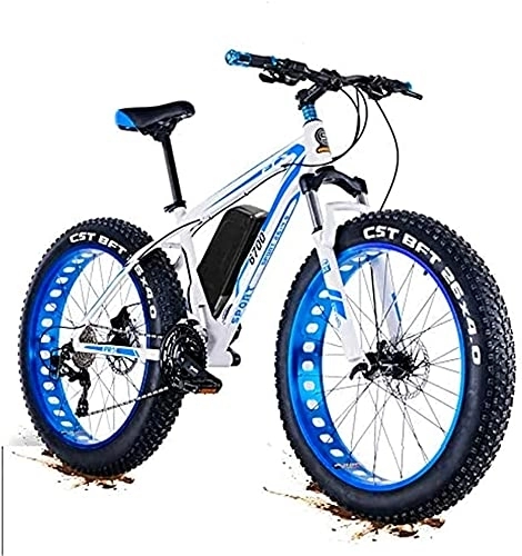 Electric Bike : Electric Bike Electric Mountain Bike Aluminum E-Bike 26 inch 4” Tires 250W 25km / h Adults Ebike Suspension Fork with 48V 18Ah Removable Battery 21 Speed Disc Brake Shifting Built for Trail Riding