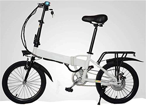 Electric Bike : Electric Bike Electric Mountain Bike Commute Ebike, 300W 18 Inch Adults Folding Electric Bike with Remote Control System And Rear Seat 48V Removable Battery Rear Disc Brake Unisex Lithium Battery Beac