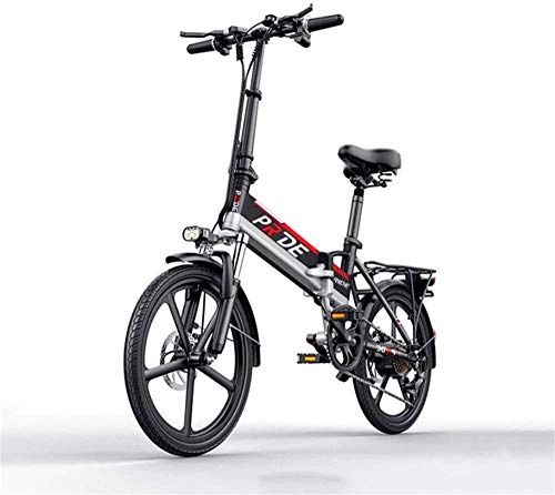 Electric Bike : Electric Bike Electric Mountain Bike Electric Bicycle 20 Inch Aluminum Alloy Folding E-Bikes 400W 48V 10.4A Battery Electric Mountain Bike for the jungle trails, the snow, the beach, the hi