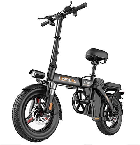 Electric Bike : Electric Bike Electric Mountain Bike Electric Bike, Folding Electric Bike for Adults 8-36Ah 280W 48V Max Speed 25 Km / H with LCD Display 14 Inch E-Bikes for Men Women Ladies for the jungle trails, the