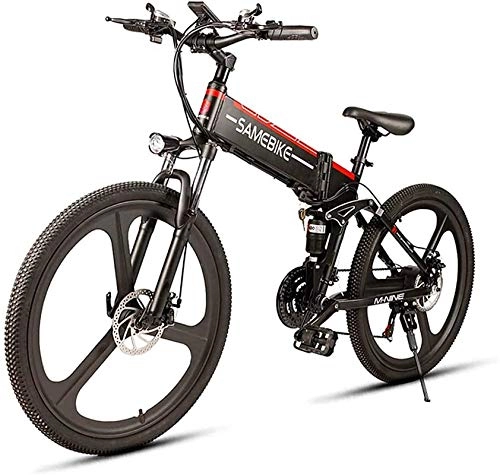 Electric Bike : Electric Bike Electric Mountain Bike Electric Bike for Adults 26 in Electric Mountain Bike Max Speed 32km / h with 350W Motor, 48V 10Ah Battery for Mens Outdoor Cycling Travel Work Out And Commuting Lit