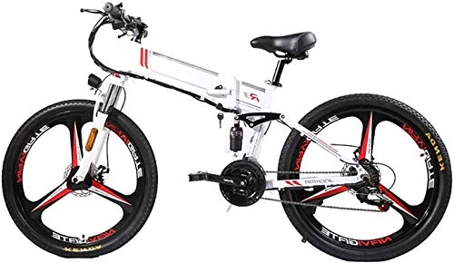 Electric Bike : Electric Bike Electric Mountain Bike Electric Mountain Bike Folding Ebike 350W 21 Speed Magnesium Alloy Rim Folding Bicycle Ultra-Light Hidden Battery-Powered Bicycle Adult Mobility Electric Car for A