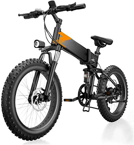 Electric Bike : Electric Bike Electric Mountain Bike Electric Snow Bike, 20 In 26In Electric Mountain Bike for Adults Fat Tire Folding Electric Bicycle with 48V 10Ah Anti-Theft Lithium-Ion Battery 400W Motor Maximum