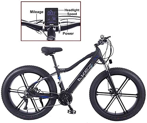 Electric Bike : Electric Bike Electric Mountain Bike Electric Snow Bike, Electric Bicycle 26" Ebike with 36V 10Ah Lithium Battery Mountain Hybrid Bike for Adults 27 Speed 5 Speed Power System Mechanical Disc Brakes L