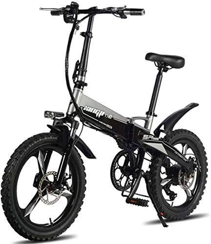 Electric Bike : Electric Bike Electric Mountain Bike Fast Electric Bikes for Adults Foldable Mountain Bikes 48V 250W Adults Aluminum Alloy 7 Speeds Electric Bicycles Double Shock Absorber Bikes with 20 inch Tire, Dis