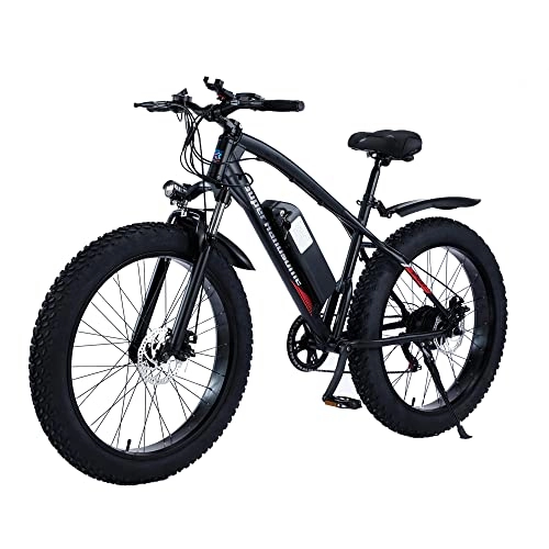 Electric Bike : Electric Bike, Electric Mountain Bike Fat Tire E-Bike （15-25mph） Upgrade 48V 14.5AH 750w Bike 26 ”4.0 Fat Tires E-bike Shimano7 Speed Gear Bike jungl Cruiser Mens Sports Bike (Cross country)