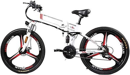 Electric Bike : Electric Bike Electric Mountain Bike Folding bike 350W 21 Speed Magnesium Alloy Rim Folding Bicycle UltraLight Hidden BatteryPowered Bicycle Adult Mobility Electric Car for Adult