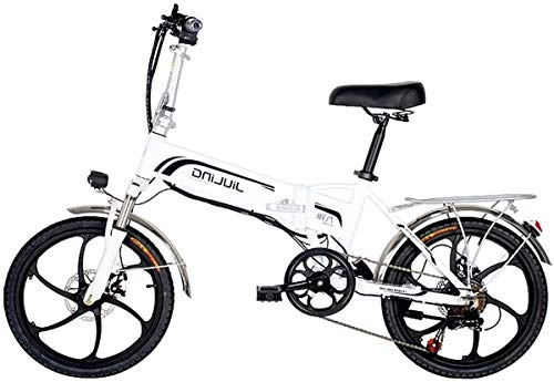 Electric Bike : Electric Bike Electric Mountain Bike Folding Electric Bike Ebike, 20" Electric Bicycle with 48V 10.5 / 12.5Ah Removable Lithium-Ion Battery, 350W Motor And Professional 7 Speed Gear for the jungle trail