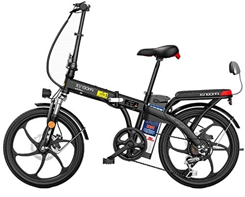 Electric Bike : Electric Bike Electric Mountain Bike Folding Electric Bike Ebike, 20 Inch Electric Bicycle with 48V Removable Lithium-Ion Battery, 3 Working Modes, Ebike with 250W Motor Lithium Battery Beach Cruiser
