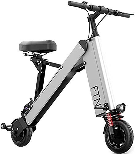 Electric Bike : Electric Bike Electric Mountain Bike Folding Electric Bike for Adults, 8" Electric Bicycle / Commute Ebike with 350W Motor, Max Speed 25Km / H, Max Load 120KG, 36V Lithium Battery Lithium Battery Beach Cr