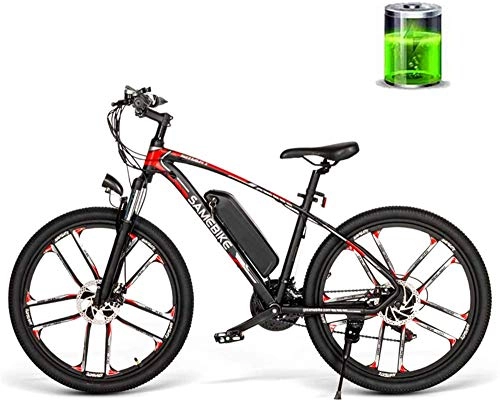 Electric Bike : Electric Bike Electric Mountain Bike Mountain Electric Bicycle 26 Inch 30Km / H High Speed Electric Bicycle 350W 48V 8AH Male and Female Adult Off-Road Travel Mountain Bike for the jungle trails, the sn