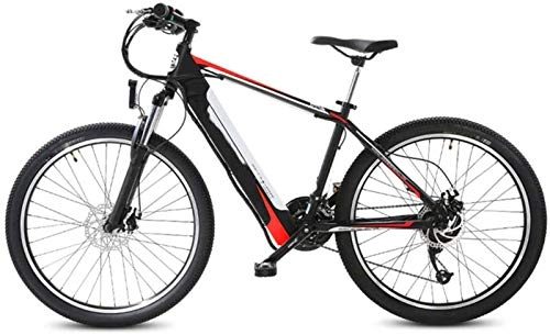 Electric Bike : Electric Bike Electric Mountain Bike Mountain Off-Road Electric Bicycle, 400W 26 Inches Adults Travel Electric Bicycle 48V Hidden Removable Battery 27 Speed Dual Disc Brakes with Back Seat for the jun