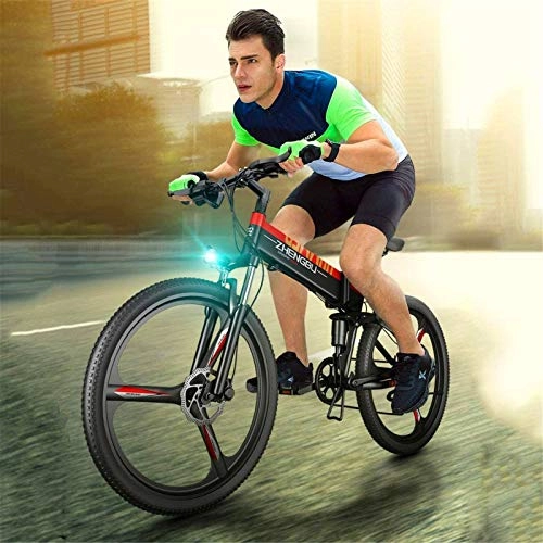 Electric Bike : Electric Bike Electric Mountain Bike New 26" Foldable Electric Mountain Bike - 48V10Ah400W MTB Dirtbike Full Suspension Mountainbike Bycicles Wiht Magnesium Alloy Wheel and Smart LCD Meter 27 Speed fo
