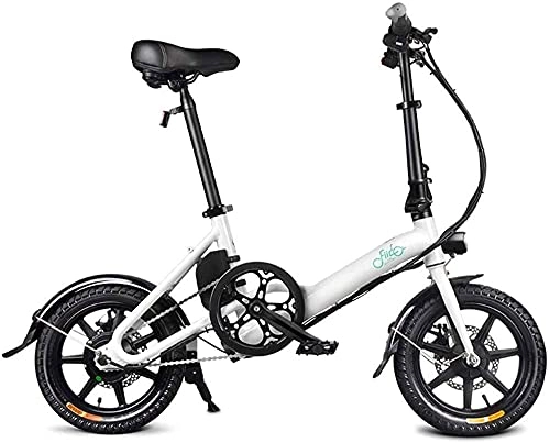 Electric Bike : Electric Bike Fast Electric Bikes for Adults Folding Bicycle Double Disc Brake Portable for Cycling, Folding Electric Bike with Pedals, 7.8AH Lithium Ion Battery; Electric Bike with 14 inch Wheels and