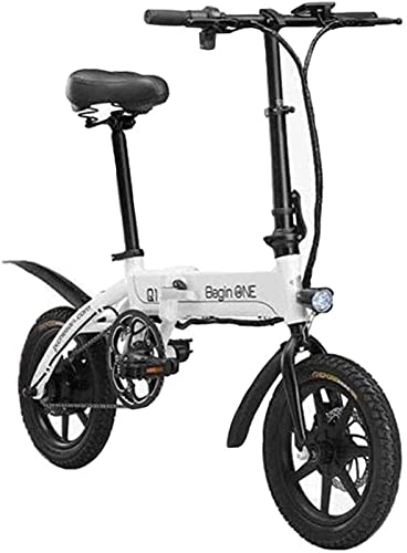 Electric Bike : Electric Bike Fast Electric Bikes for Adults Lightweight Aluminum Electric Bikes with Pedals Power Assist and 36V Lithium Ion Battery with 14 inch Wheels and 250W Hub Motor Fixed Speed Cruise