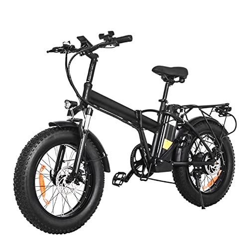 Electric Bike : Electric Bike Foldable 1000W 48W Lithium Battery for Adults 20 Inch 4.0 Fat Tire Electric Bike Outdoor Mountain Bike Electric Bicycle (Color : 1 Battery)