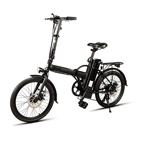 Electric Bike : Electric Bike Foldable Electric Moped Bicycle For Adult 250W Smart Bicycle Folding E-bike 6 Speed Spoked Wheel 36V 8AH Electric Bike 25km / h For Convenient Outgoing ( Color : Black , Size : One size )