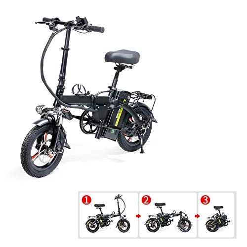 Electric Bike : Electric Bike Foldable, Max Speed 35Km / H, 14" Super Lightweight, 400W / 48V Removable Charging Lithium Battery, 18Ah / 22Ah / 25Ah Optional, for Outdoor Cycling Travel Work Out And Commuting, 25Ah
