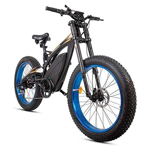 Electric Bike : Electric Bike for Adults 1000W 26 Inch Fat Tire 48V12.8Ah Electric Bike Full Suspension Electric Bicycle