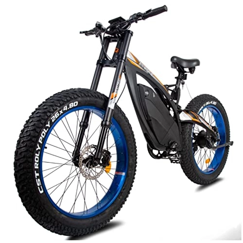 Electric Bike : Electric Bike for Adults 1500W 26 * 4.8 Inch Fat Tire Full Suspension Electric Bicycle with 48V 18Ah Lithium Battery 7 Speed Max 30 mph Electric Bike