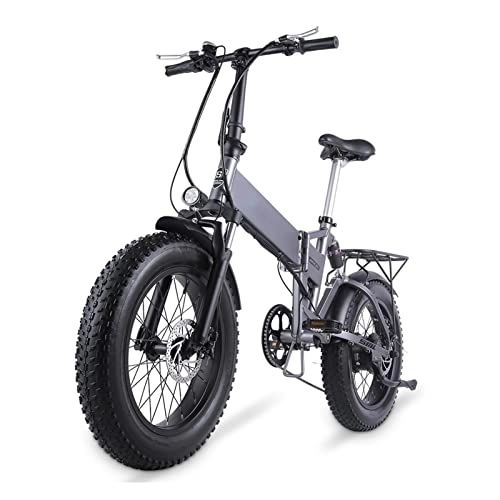 Electric Bike : Electric Bike For Adults 25 Mph Foldable 500W 4.0 Fat Tire Ebike 48v 12.8AH Removable Lithium Battery Electric Bicycle Mountain City Snow Beach Bicycle (Color : 48V 500W)