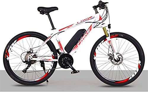 Electric Bike : Electric Bike for Adults 26" 250W Electric Bicycle for Man Women High Speed Brushless Gear Motor 21-Speed Gear Speed E-Bike (Color : Red)