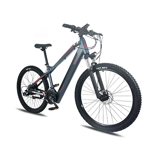Electric Bike : Electric Bike for Adults 500W 27 Speed Electric Mountain Bicycle With Removable 48V 10.5Ah Lithium-Ion Battery 27.5 * 2.4 Inch Tire (Color : Dark blue, Number of speeds : 27)
