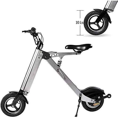 Electric Bike : Electric Bike, Lithium Battery Folding Electric Bicycle Convenient And Fast Commuting Lightweight And Aluminum Folding Bike with Pedals, for Adult, Gray